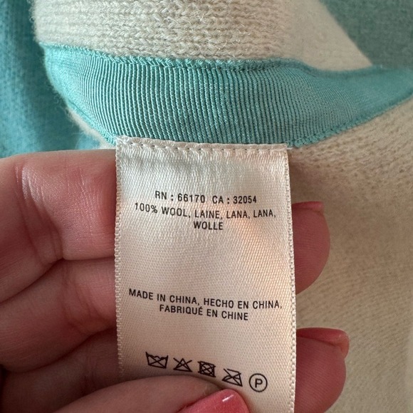 Anthropologie Field Flower Alpine Wool Sweater Cardigan Duster Coat Colorblock M - Picture 8 of 9